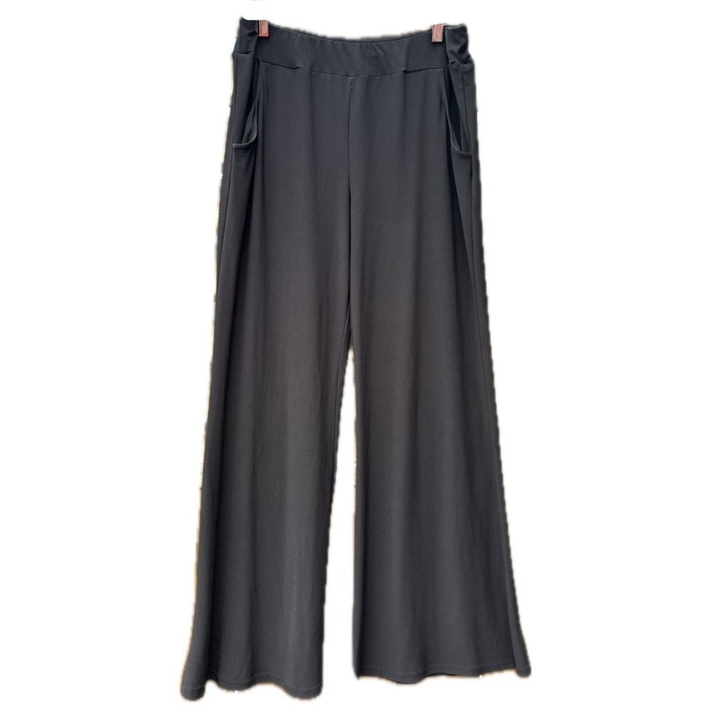 Annalee + Hope Black Wide Leg Pants High-Waisted Stretchy Ladies Size Large